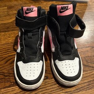 Nike Kids Black, Pink, and White Sneakers
